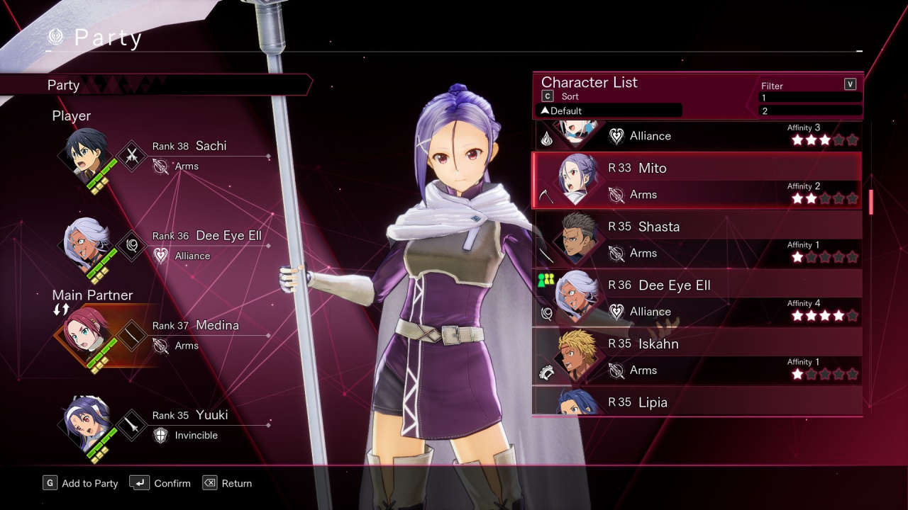 SAO Last Recollection Character Unlock Guide