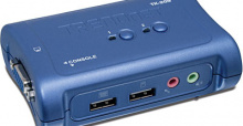 2-facher USB-KVM-Umschaltersatz mit Audiofunktion