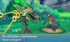 In Pokémon Omega Rubin und Pokémon Alpha Saphir kann Rayquaza eine Mega-Entwicklung durchführen