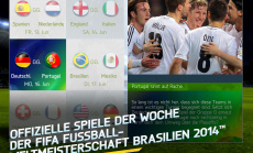 FIFA Fussball-Weltmeisterschaft Brasilien 2014 als kostenloses Update der FIFA 14-App erhältlich