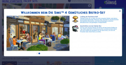 Die Sims 4: Riviera-Idylle-Set und Die Sims 4: Gemütliches Bistro-Set