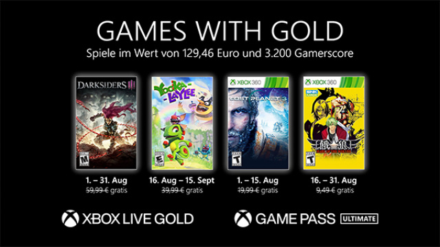 Games with Gold: Diese Spiele gibt es im August gratisNews  |  DLH.NET The Gaming People
