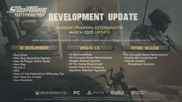 Starship Troopers: Extermination bereitet sich auf große Updates vorNews  |  DLH.NET The Gaming People