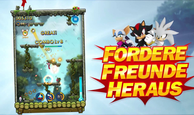 SEGA veröffentlicht Sonic Jump Fever für iPhone, iPad, iPod touch und Android