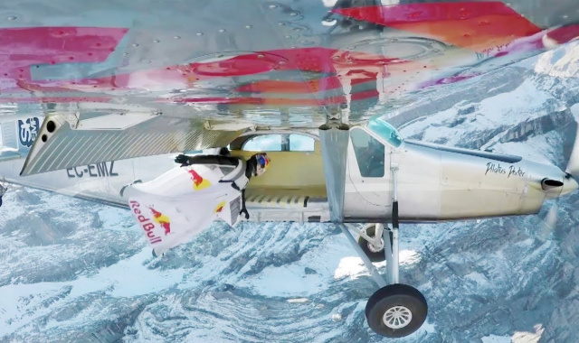 This Wing-Suit Stunt Is Stupid Insane