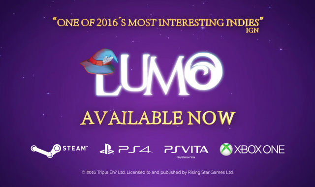 Lumo Now Out on PS4 and PC